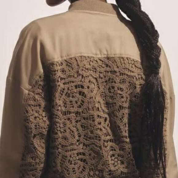 Brand New by Anthropologie Crochet Bomber Jacket - Picture 9 of 15